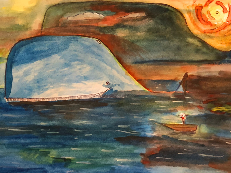 Whale whale whale. kuriaowiti watercolor whale