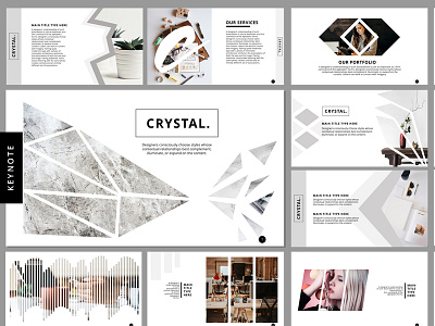 Crystal - PresentationTemplate clean keynote keynote presentation keynote template powerpoint powerpoint presentation powerpoint template pptx presentation slide templates