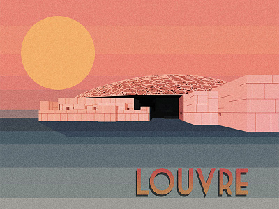 Louvre abu dhabi louvre poster retro retro design
