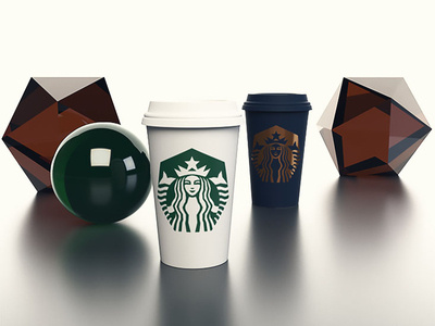 Starbucks branding branding design logo package design render starbucks