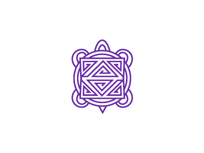 Luksi (turtle in Choctaw) choctaw logo monowidth purple turtle