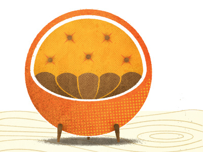 Orange Chair illustration logo