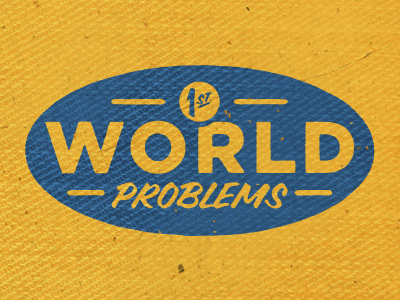 1st World Problems design logo non profit