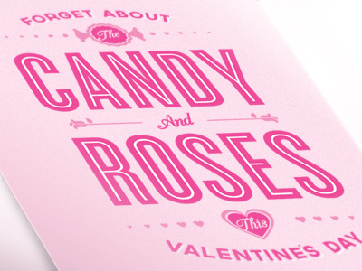 V-Day card typography valentines day
