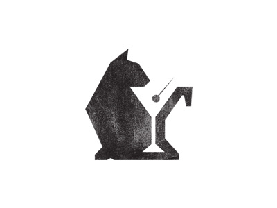 Black Cat Lounge cat logo vector