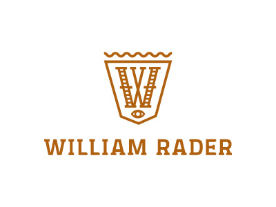 William Rader crest custom initial logo magician monogram seal w