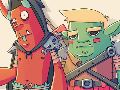 Dungeons and Dudes characters color dungeons geek goblin illustration monsters nerd