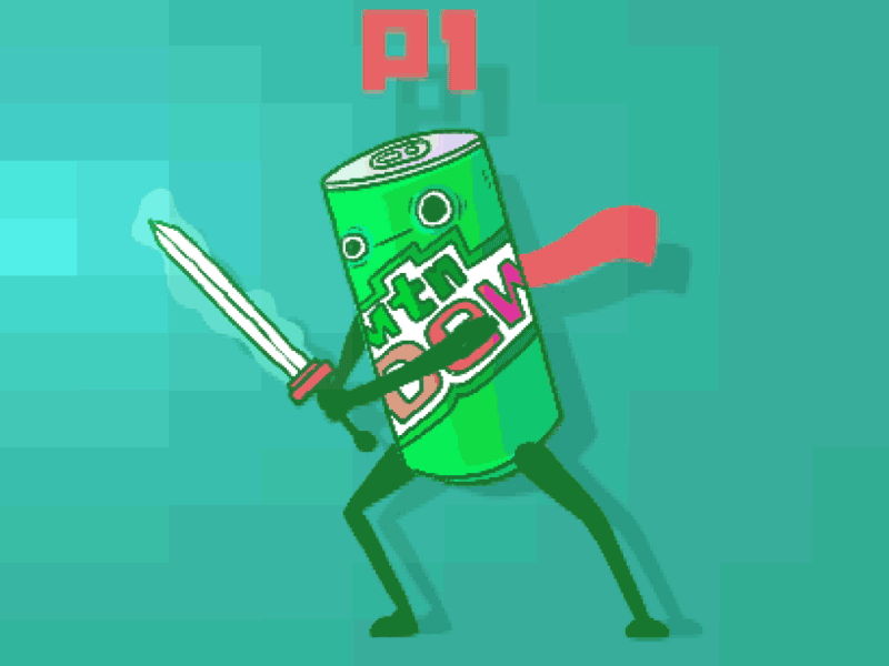 Player1 Ready! 12fps 8bit battle game gif mountain dew retro soda sword