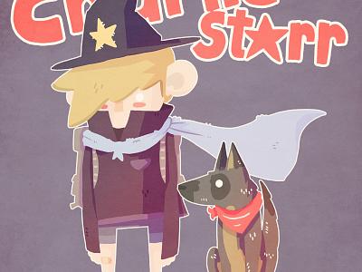 Charlie Starr character children design dog fun illustration kid magic wizard