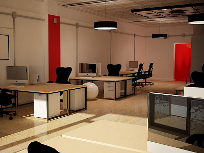 Studio Render 3d c4d cg imac office render studio vray work