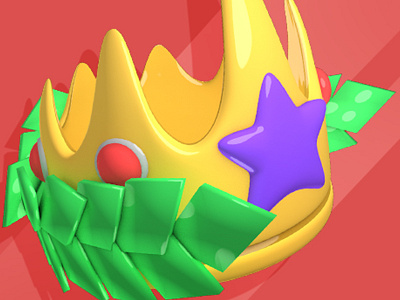 Crown Icon 3d app cg crown design game gold icon ios render star