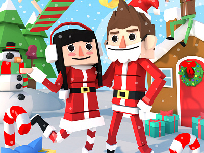 Smile Inc Holiday Promo 3d app characters design gamedev promo roman atwood smile inc