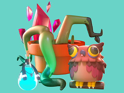 Game Oddities Part 2 3d bottle cg crystal game magic owl plant potion tavern treasure vr