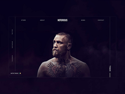 Notorious - Homepage branding concept conor mcgregor design fight ireland logo martial arts mma notorious sport typography ufc ui web website