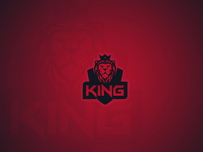 "KING" logo for gaming channel gaming logo king logo lion logo