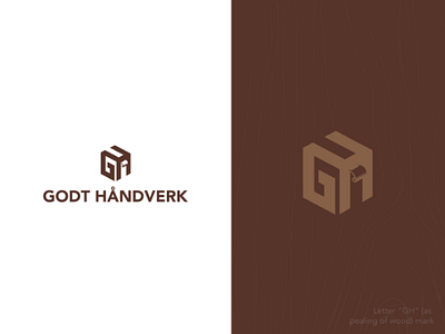 Letter "GH"(wood pealing) mark gh letter gh logo letter logo wood logo wood peal logo wooden letters logo
