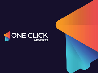 identity mark for "One Click Adverts" 1 logo advertisement logo click logo modern logo