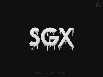 dripping letters SGX dripping letters