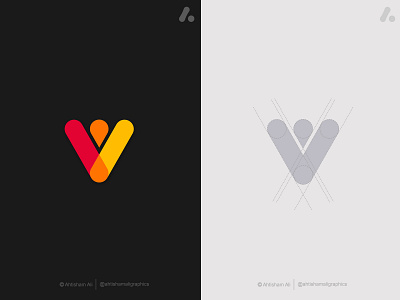 "Letter V + human" identity mark for "Vision foundation" human logo letter v letter v logo logo v human logo