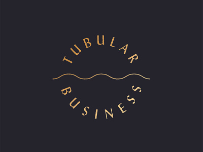 Tubular Business badge gnarly gold gradient ripcurl tubular typography