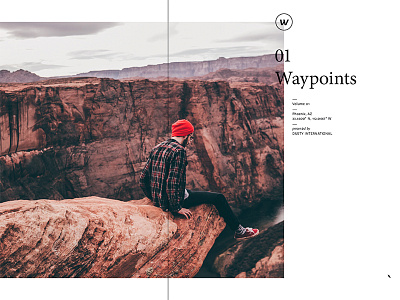 Waypoints Magazine composition cover design editorial grid indesign layout magazine