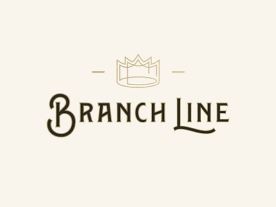 Branch Line branding crown handlettering logomark logotype restaurant type typography