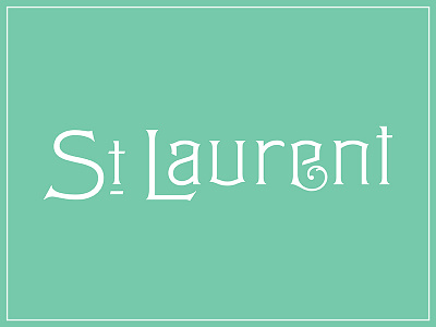 St. Laurent logotype handlettering lettering type typography