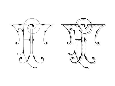 TF Monogram lettering monogram typography victorian