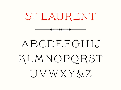 St. Laurent Proprietary Display Face