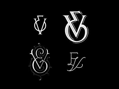 EV Monograms lettering monogram typography