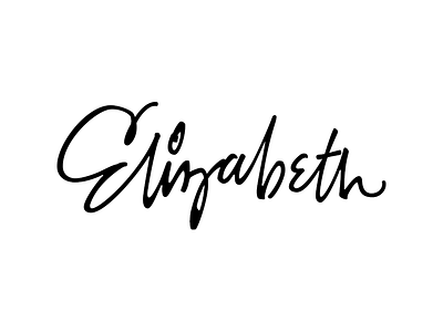 Elizabeth custom handlettering lettering script signature type typography