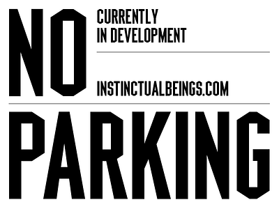 No Parking chiseled condensed font square