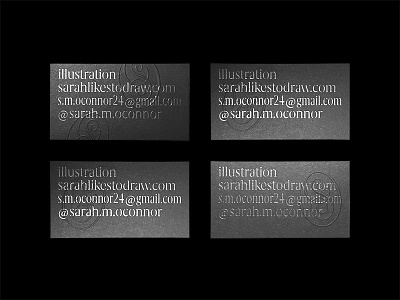 Business cards for the sister business card design emboss foil monogram typography