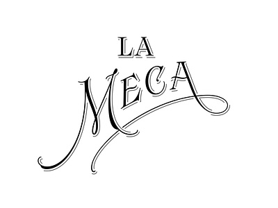 La Meca Outtake agave branding custom design filigree handlettering lettering logo logotype mexico mezcal serif type typography