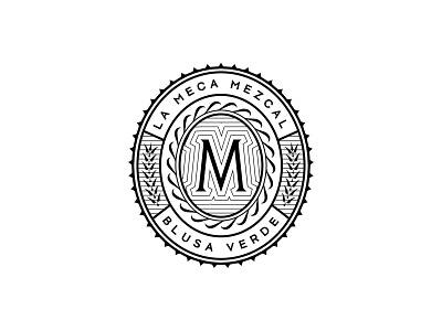 La Meca Outtake agave badge branding design filigree lockup logo mark mexico mezcal monogram ornament type typography