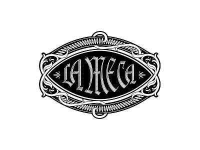 La Meca Outtake agave blackletter branding design detailed eye filigree handlettering lettering logo logotype mexico mezcal ojo ornament type typography