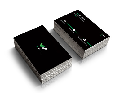 Business card LawnWorld busines card dark art design design art designer green elements logo
