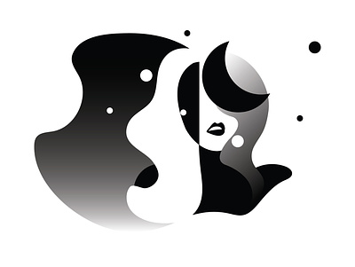 insomnia 🌙 abstraction adobe adobeillustator black black white crazy darkness designer ilustration ilustrator insomnia loss mind moon night white white night woman