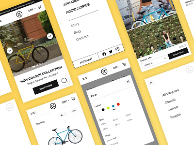 City Cycles app brand identity digital design ecommerce mobile ui design ux design webdesign