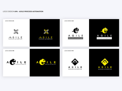 Logo Design options - Agile Process Automation brand identity branding design logo logo design logotype
