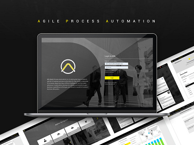 Agile Process Automation web design dashboard login uidesign ux web apps website design