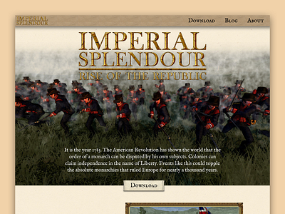 Imperial Splendour Website Homepage