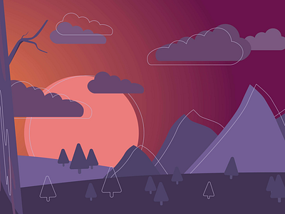 Landscape No.1 illustrator landscape vector