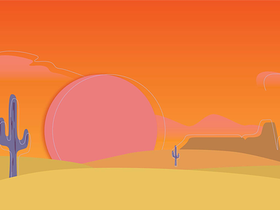 Landscape No. 2 - Desert desert illustrator landscape vector