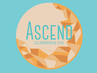 Ascend Climbing Co. brand identity project brand climbing identity illustrator logo