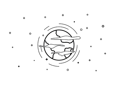 Planet icon illustrator planet
