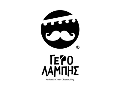 Gero Lampis bandanna cretan face logo mustache round wheel