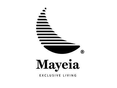 Mayeia • Exclusive Living crete horizon hosting hotel logo moon residence rethymno villa