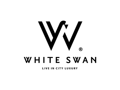 White Swan • Live in City Luxury apartments crete geometric greece hotel line logo rethymno suites