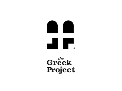 The Greek Project, delicatessen aegean branding church crete cross domes flag g greece initials letters logo meander p rethymno tetris